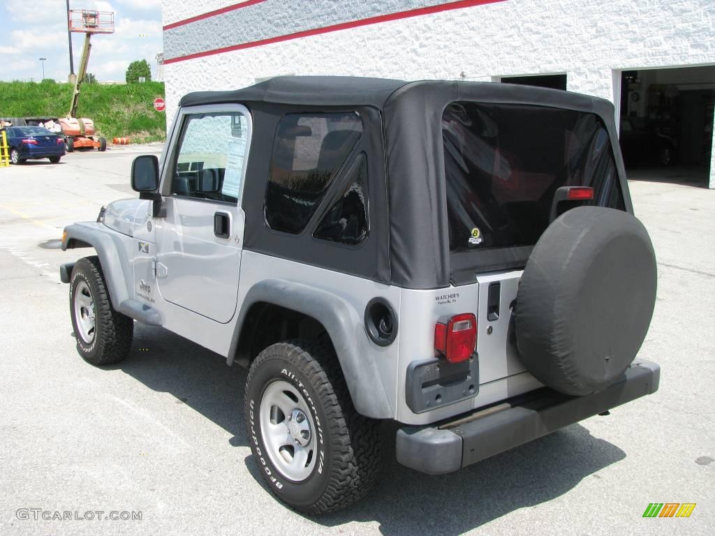 2004 Wrangler X 4x4 - Bright Silver Metallic / Dark Slate Gray photo #3