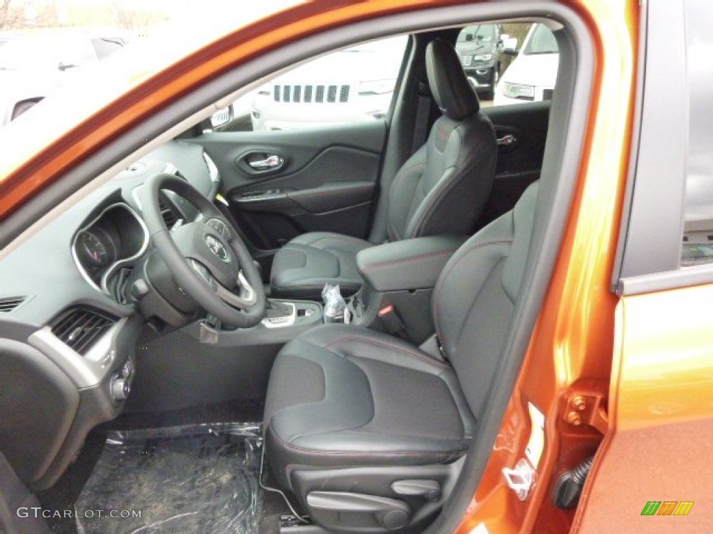Morocco - Black Interior 2014 Jeep Cherokee Trailhawk 4x4 Photo #92247293