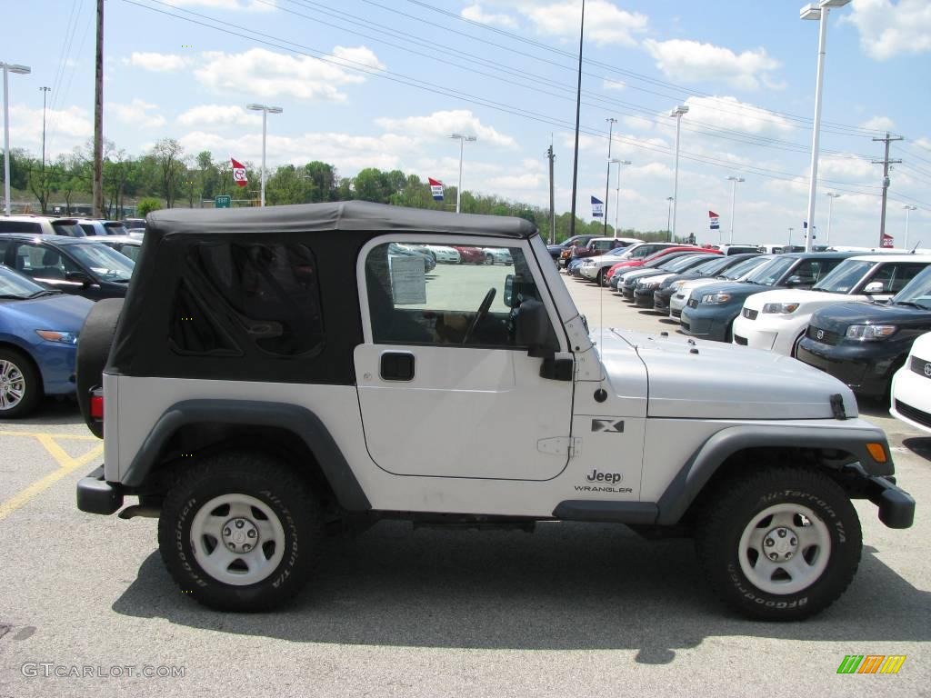 2004 Wrangler X 4x4 - Bright Silver Metallic / Dark Slate Gray photo #6