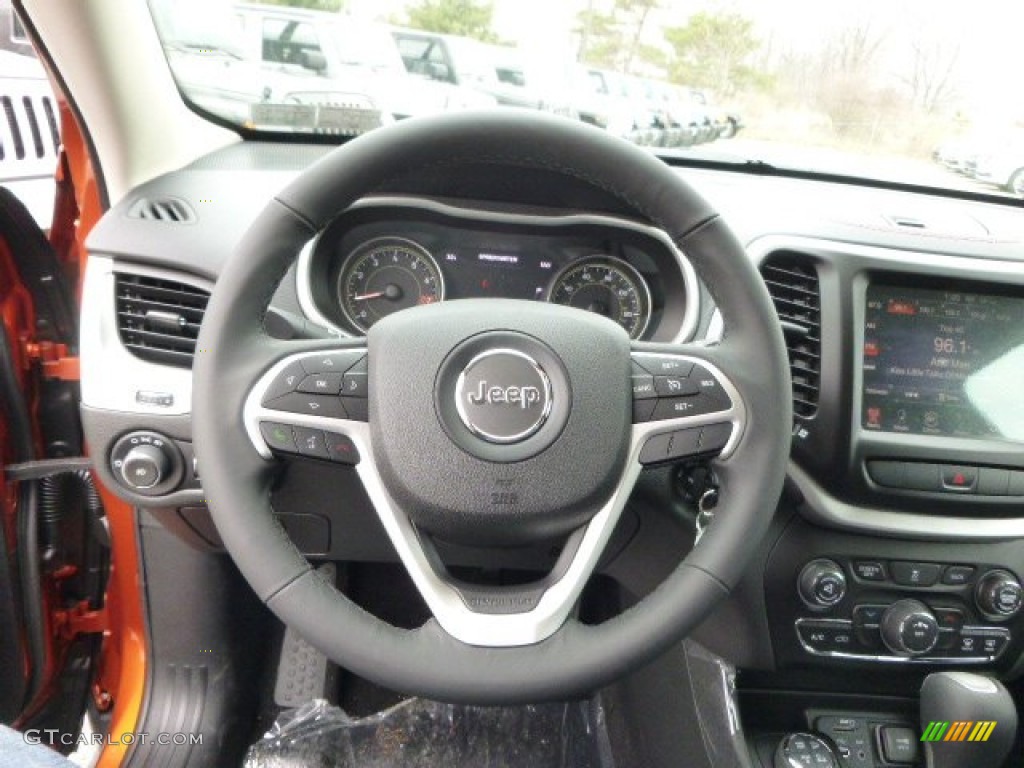 2014 Jeep Cherokee Trailhawk 4x4 Morocco - Black Steering Wheel Photo #92247440
