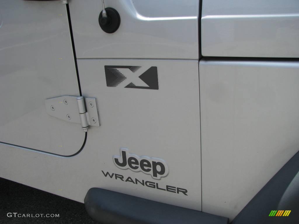 2004 Wrangler X 4x4 - Bright Silver Metallic / Dark Slate Gray photo #7