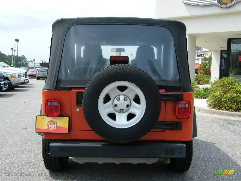 2006 Wrangler SE 4x4 - Impact Orange / Dark Slate Gray photo #4