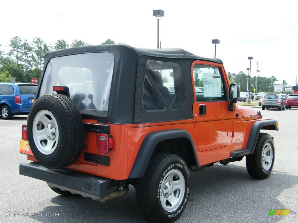 2006 Wrangler SE 4x4 - Impact Orange / Dark Slate Gray photo #5