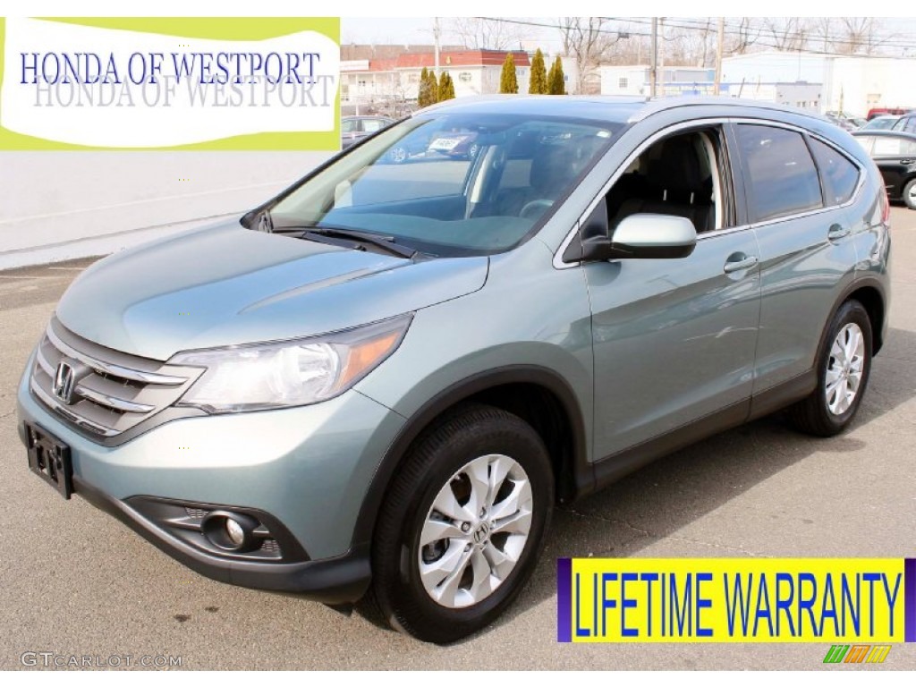 2012 CR-V EX-L 4WD - Opal Sage Metallic / Black photo #1