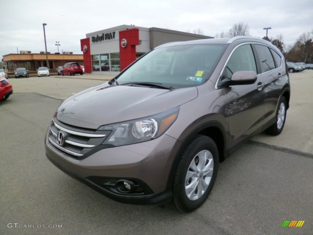 2013 CR-V EX-L AWD - Urban Titanium Metallic / Black photo #3