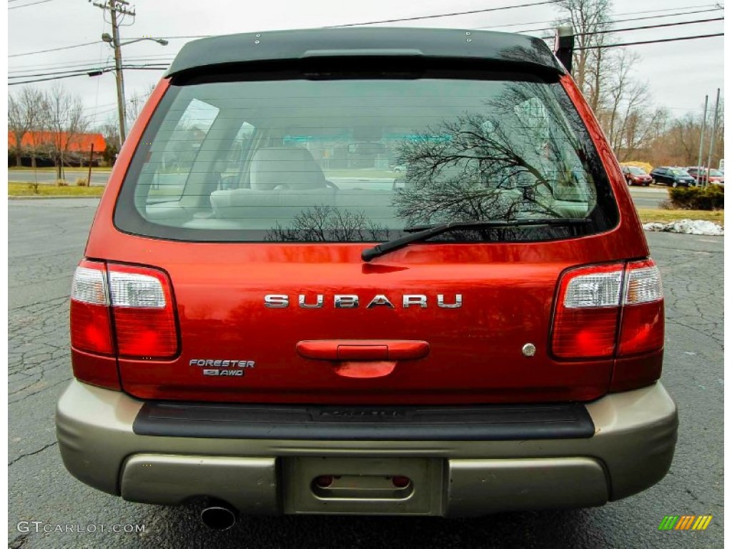 2001 Forester 2.5 S - Sedona Red Pearl / Beige photo #5