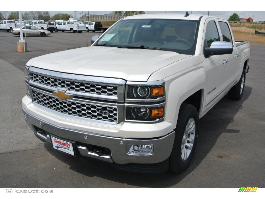 2014 Silverado 1500 LTZ Crew Cab 4x4 - White Diamond Tricoat / Cocoa/Dune photo #2