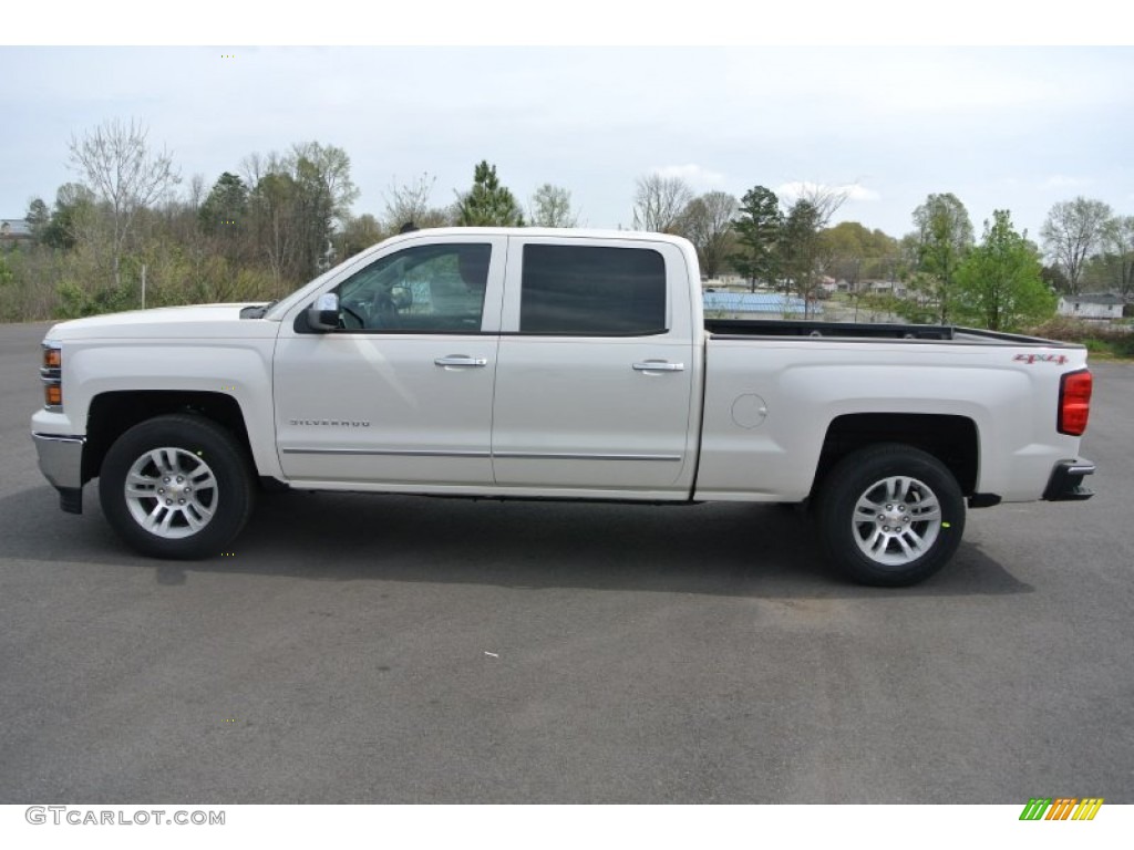 2014 Silverado 1500 LTZ Crew Cab 4x4 - White Diamond Tricoat / Cocoa/Dune photo #3