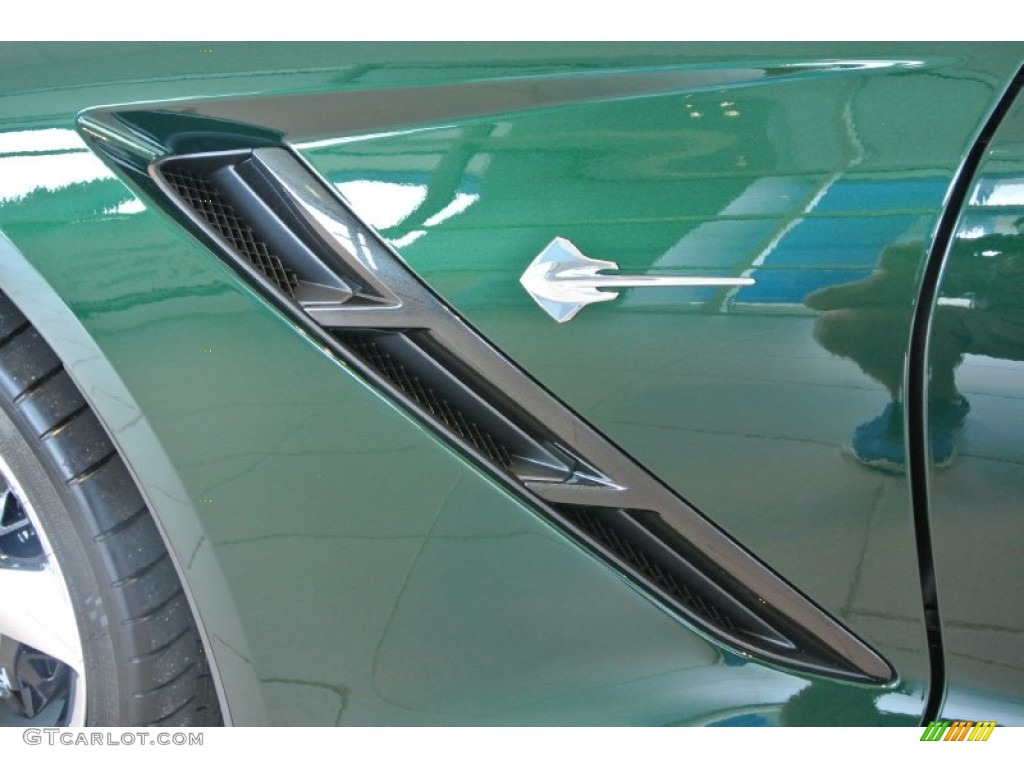 2014 Corvette Stingray Convertible Z51 Premiere Edition - Lime Rock Green Metallic / Premire Edition Brownstone Suede photo #29