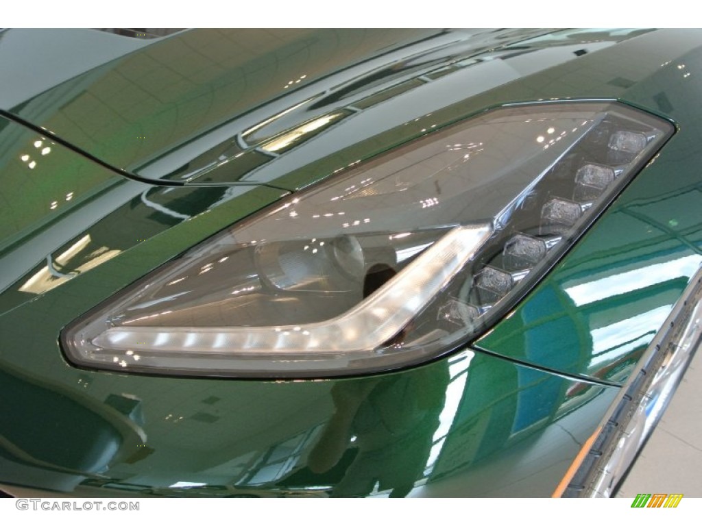 2014 Corvette Stingray Convertible Z51 Premiere Edition - Lime Rock Green Metallic / Premire Edition Brownstone Suede photo #33