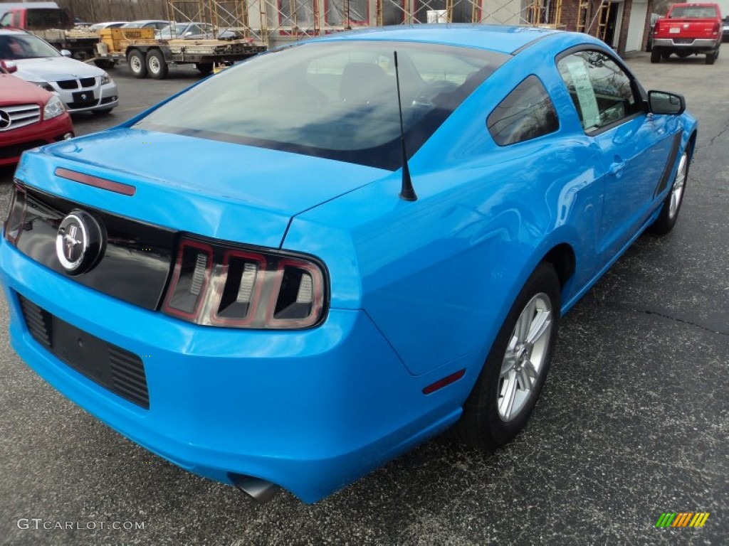 2013 Mustang V6 Coupe - Grabber Blue / Charcoal Black photo #3