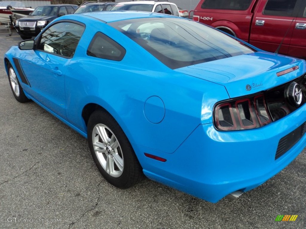 2013 Mustang V6 Coupe - Grabber Blue / Charcoal Black photo #26