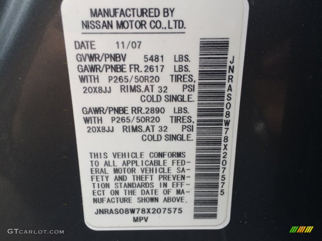 2008 FX 35 AWD - Beryllium 16 Metallic / Graphite photo #28