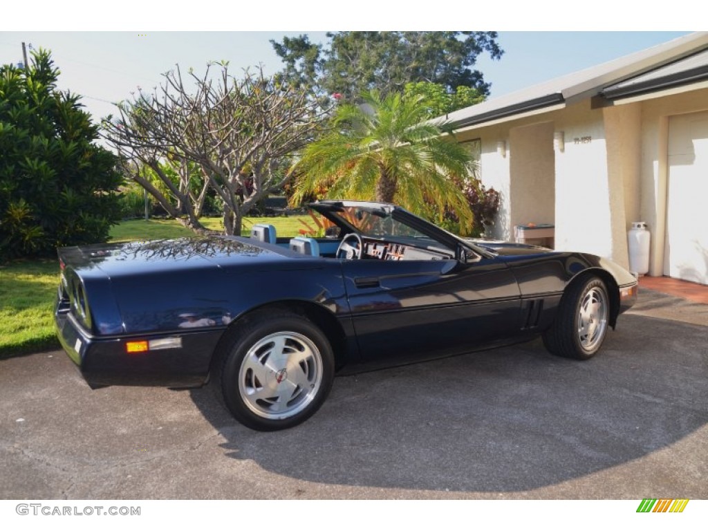 1988 Corvette Convertible - Dark Blue Metallic / Blue photo #8