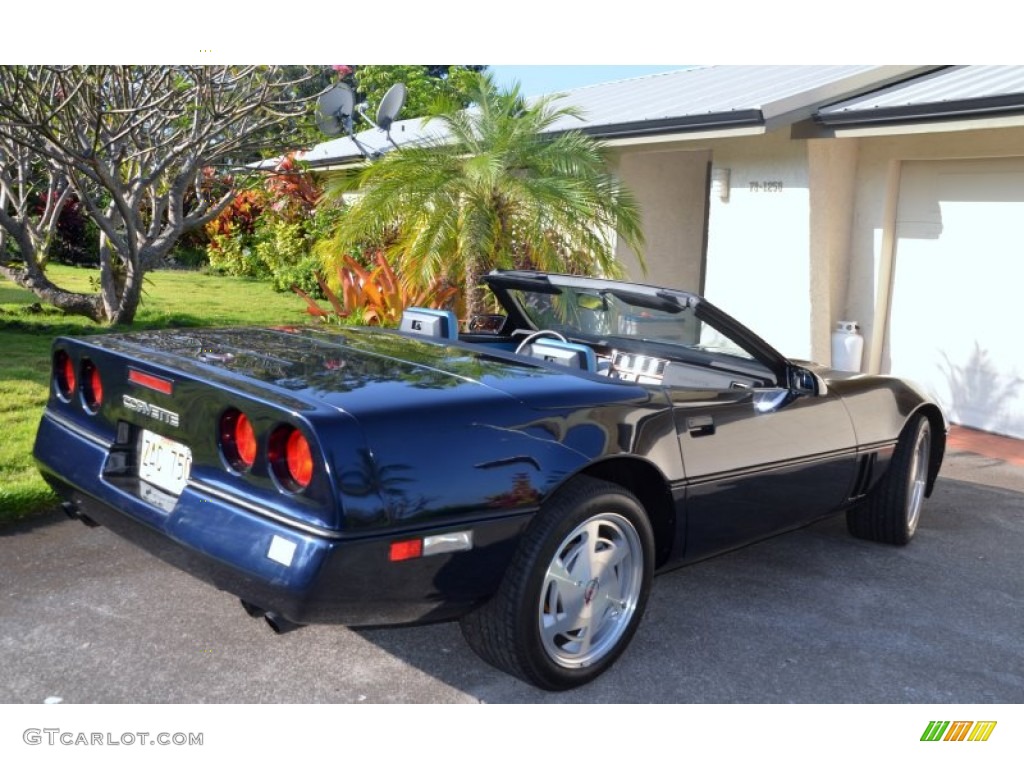 1988 Corvette Convertible - Dark Blue Metallic / Blue photo #9