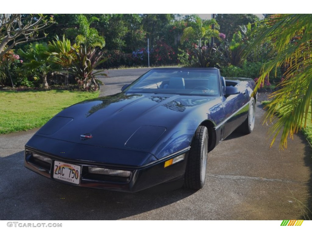 1988 Corvette Convertible - Dark Blue Metallic / Blue photo #10