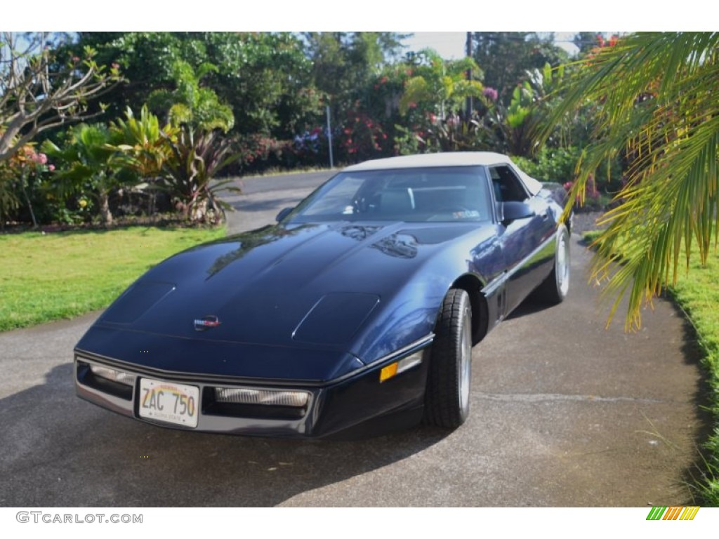 1988 Corvette Convertible - Dark Blue Metallic / Blue photo #11