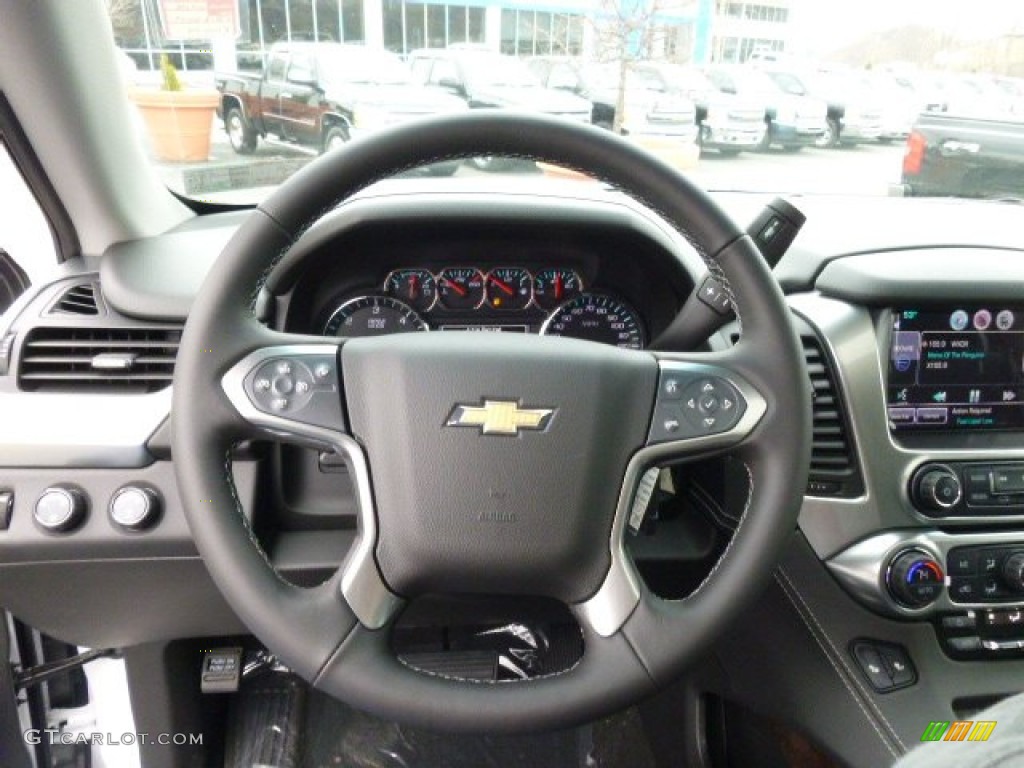 2015 Chevrolet Suburban LT 4WD Jet Black Steering Wheel Photo #92266696