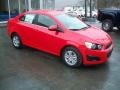 2014 Red Hot Chevrolet Sonic LT Sedan  photo #3