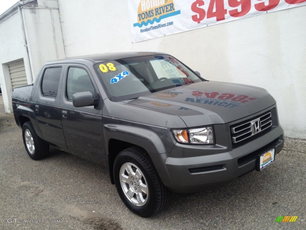 2008 Ridgeline RTS - Nimbus Gray Metallic / Gray photo #29