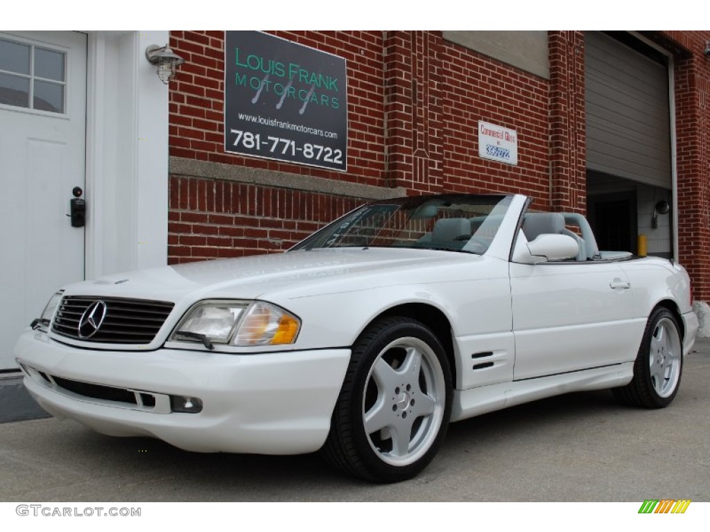 2001 SL 500 Roadster - Glacier White / Ash photo #10