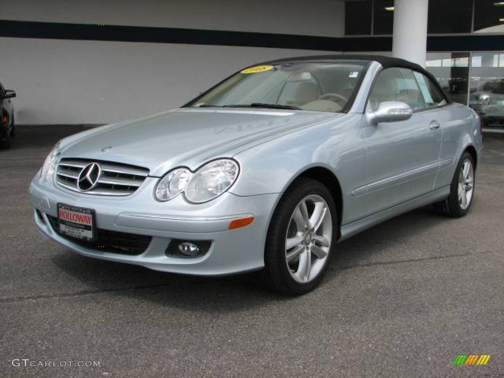 2008 CLK 350 Cabriolet - Diamond Silver Metallic / Stone photo #1