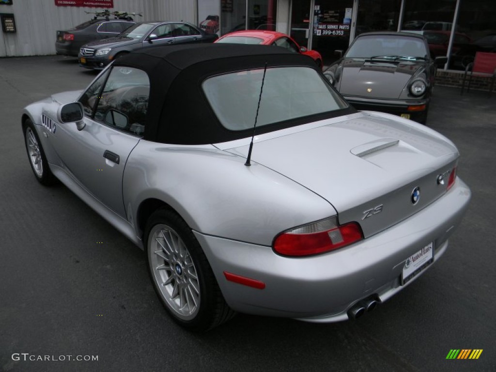 2001 Z3 3.0i Roadster - Titanium Silver Metallic / Tanin Red photo #12