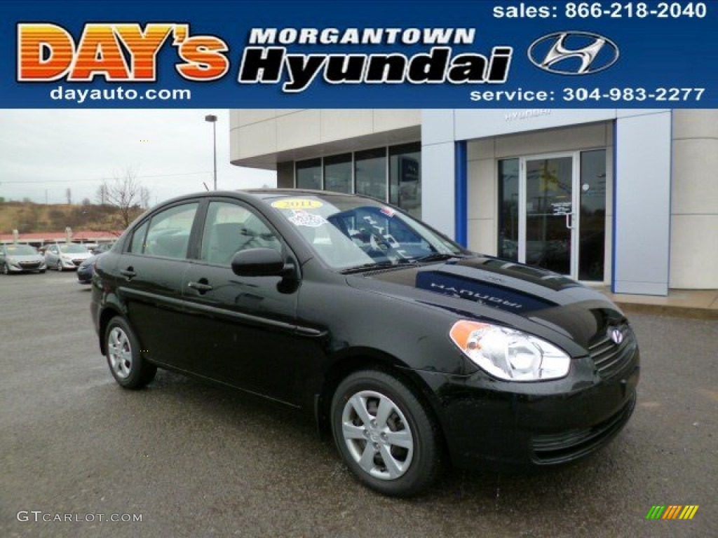 Ebony Black Hyundai Accent