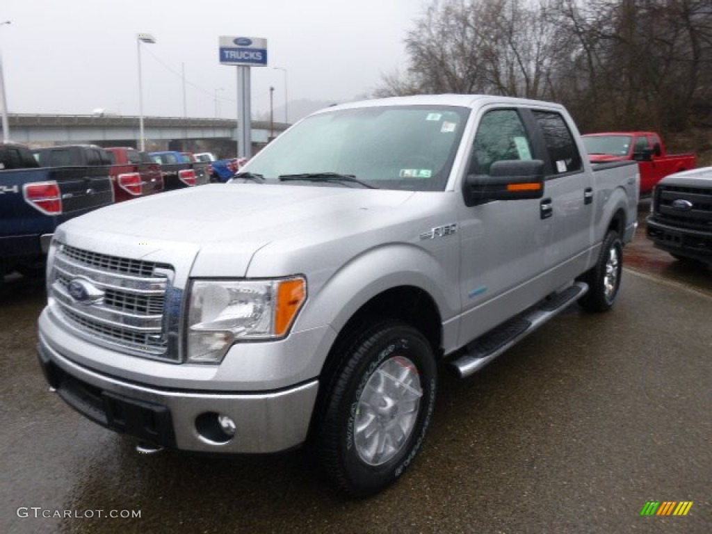 2014 F150 XLT SuperCrew 4x4 - Ingot Silver / Steel Grey photo #4