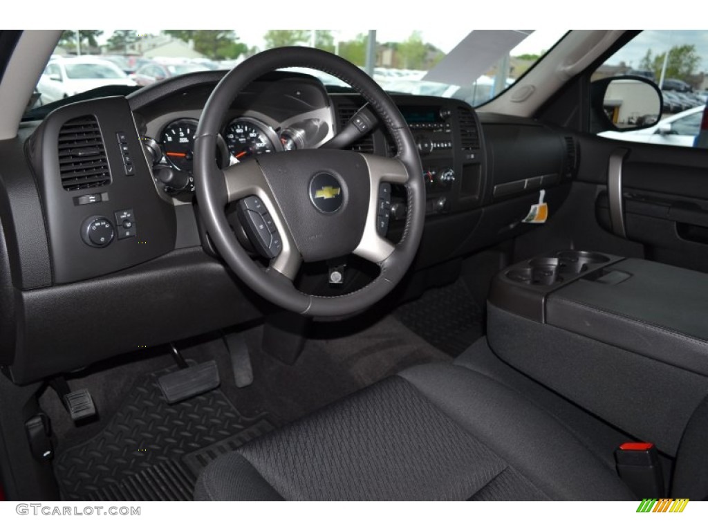 Ebony Interior 2013 Chevrolet Silverado 1500 LT Regular Cab Photo #92278099