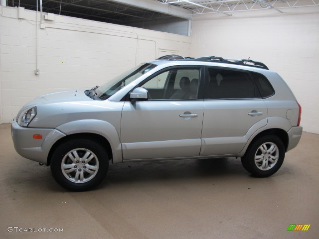 2007 Tucson Limited 4WD - Platinum Metallic / Gray photo #5