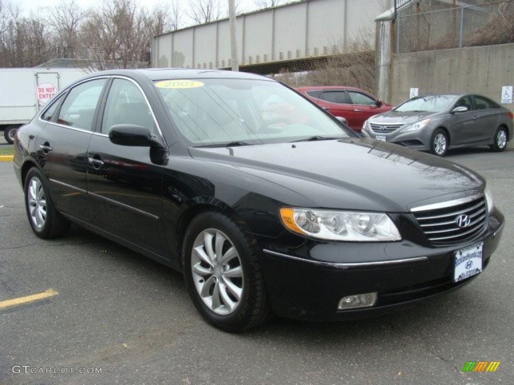 2007 Azera Limited - Ebony Black / Beige photo #3