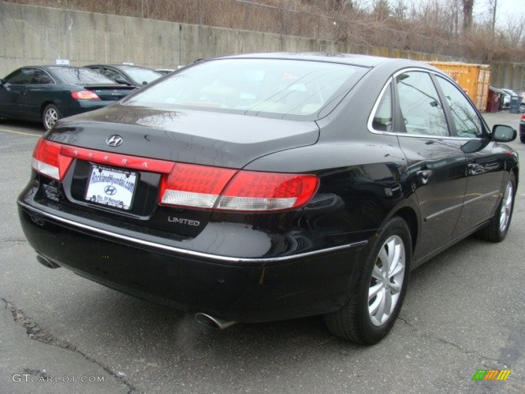 2007 Azera Limited - Ebony Black / Beige photo #4