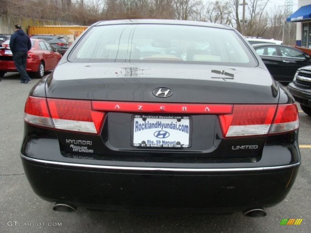 2007 Azera Limited - Ebony Black / Beige photo #5