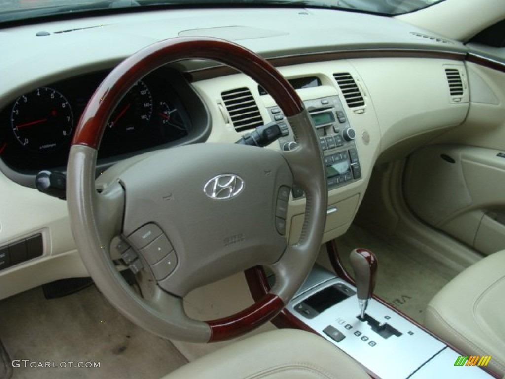 2007 Azera Limited - Ebony Black / Beige photo #9