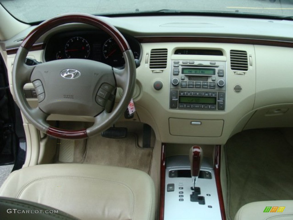 2007 Azera Limited - Ebony Black / Beige photo #12