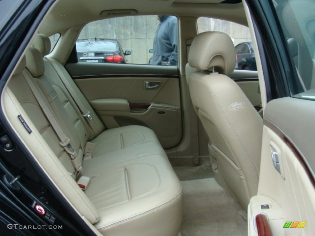 2007 Azera Limited - Ebony Black / Beige photo #23