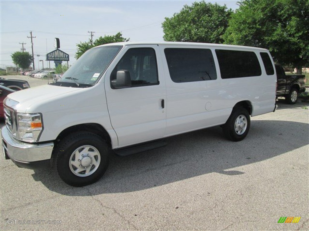 2014 Oxford White Ford E Series Van E350 Xlt Extended 15