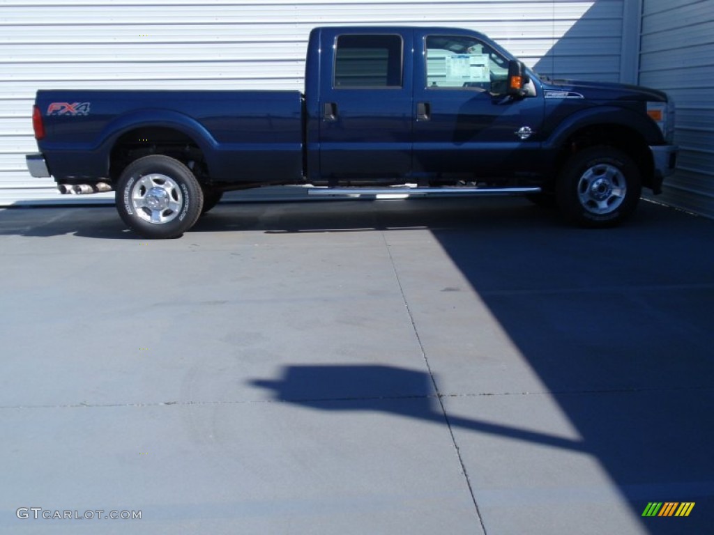 2014 F350 Super Duty XLT Crew Cab 4x4 - Blue Jeans Metallic / Steel photo #3