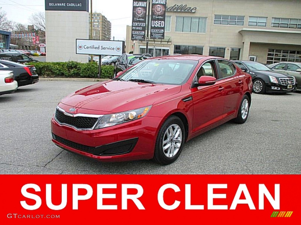 2011 Optima LX - Spicy Red / Beige photo #1