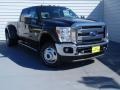 2014 Tuxedo Black Metallic Ford F350 Super Duty Lariat Crew Cab 4x4 Dually  photo #2