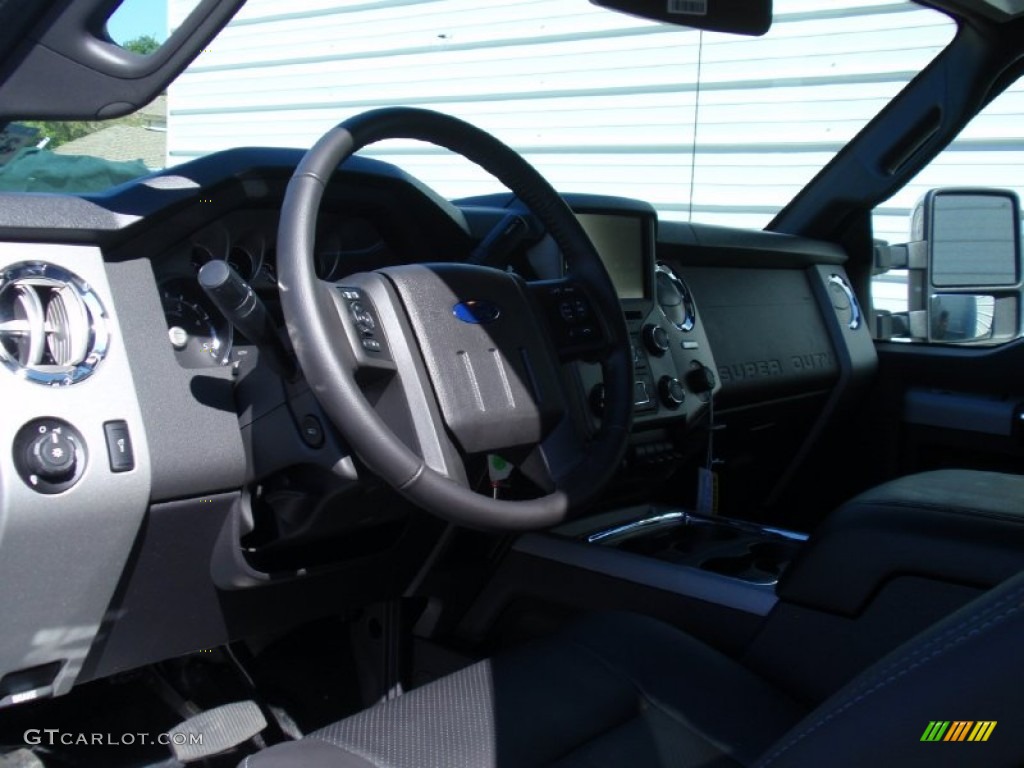 2014 F350 Super Duty Lariat Crew Cab 4x4 Dually - Tuxedo Black Metallic / Black photo #27
