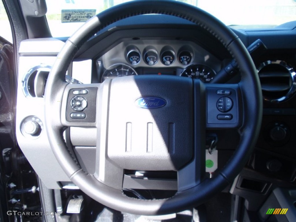 2014 F350 Super Duty Lariat Crew Cab 4x4 Dually - Tuxedo Black Metallic / Black photo #33