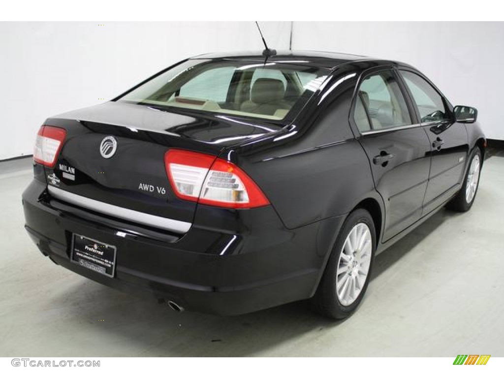 2008 Milan V6 Premier AWD - Black / Camel photo #8