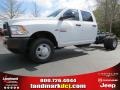 Bright White 2014 Ram 3500 Tradesman Crew Cab 4x4 Dually Chassis