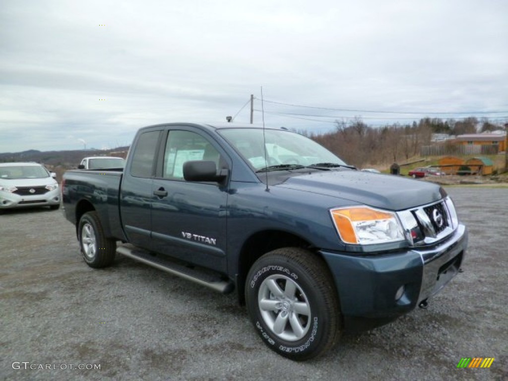 2014 Titan SV King Cab 4x4 - Graphite Blue / Almond photo #1