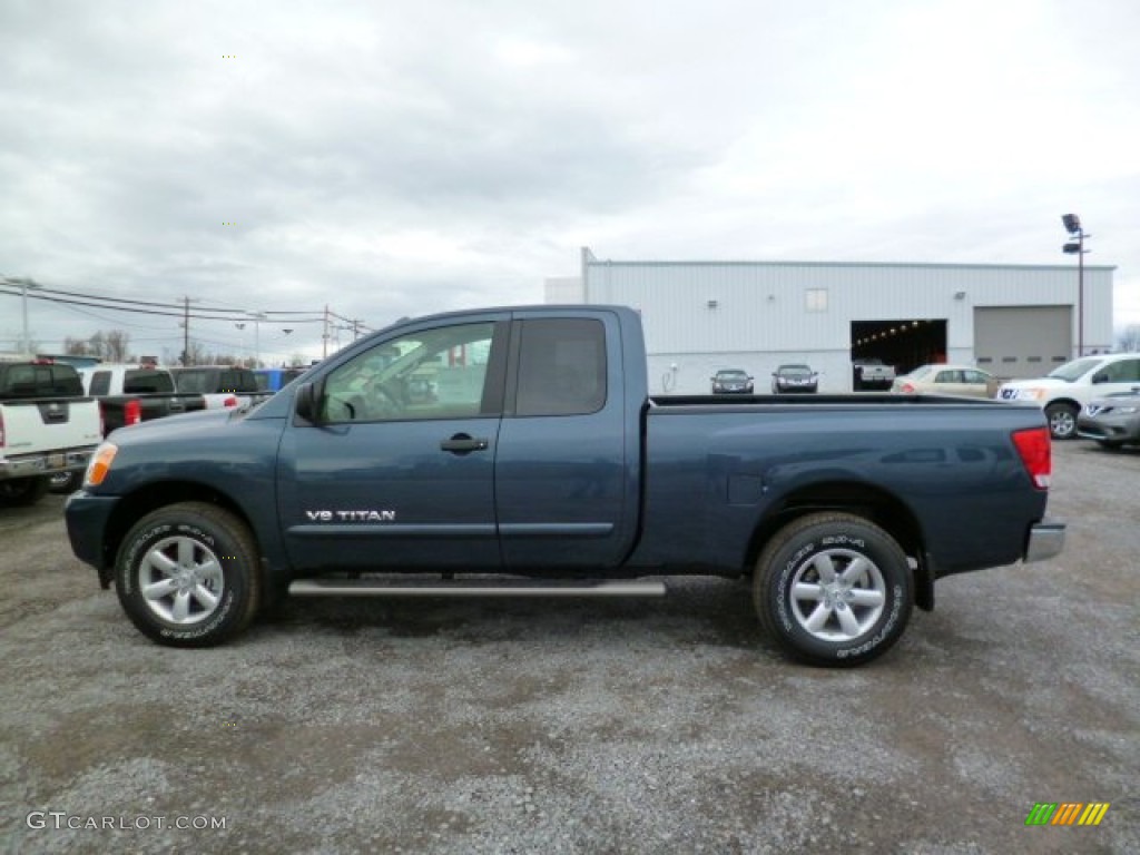 2014 Titan SV King Cab 4x4 - Graphite Blue / Almond photo #4