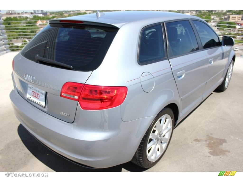 2010 A3 2.0 TFSI - Monza Silver Metallic / Black photo #7