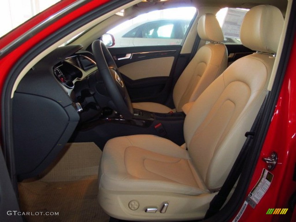 2014 A4 2.0T quattro Sedan - Brilliant Red / Velvet Beige/Black photo #11
