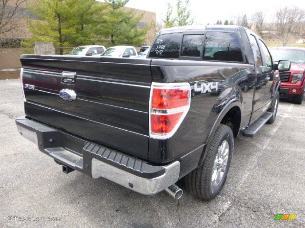 2014 F150 Lariat SuperCab 4x4 - Tuxedo Black / Black photo #2